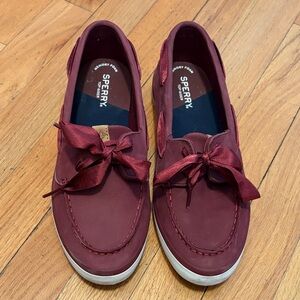 Sperry Women's Maroon Boat Shoes, 9.5